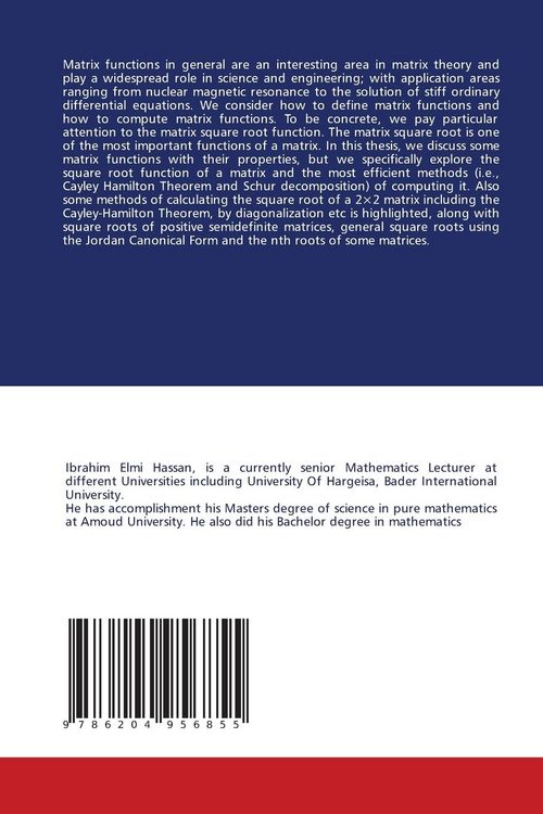 Produktbild: On the Square Root Functions of Matrices