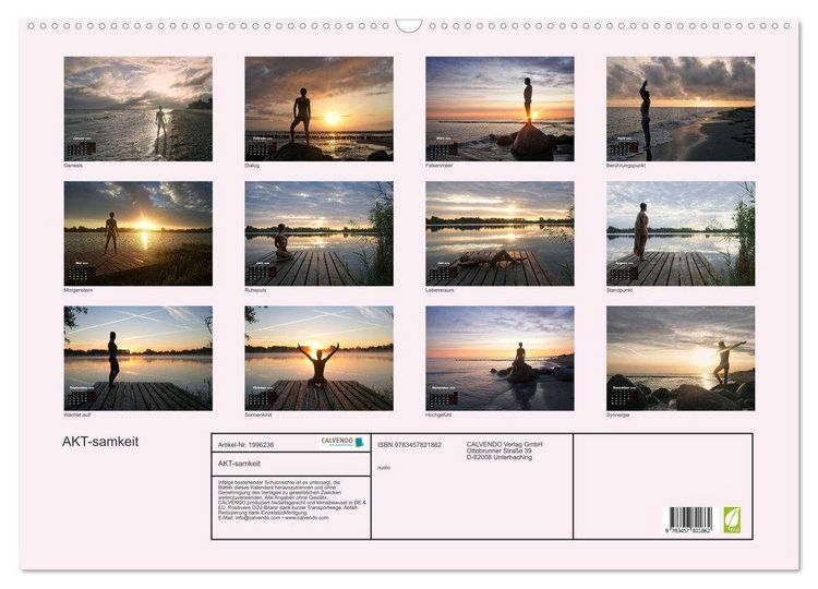 Produktbild: AKT-samkeit (Wandkalender 2026 DIN A2 quer), CALVENDO Monatskalender