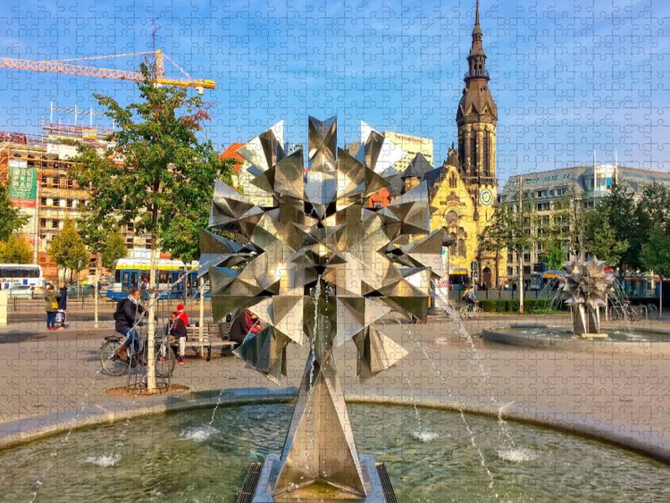 Produktbild: CALVENDO Puzzle Leipzig DDR-Kunst | 1000 Teile Lege-Gr&ouml;&szlig;e 64x48cm Foto-Puzzle f&uuml;r gl&uuml;ckliche Stunden