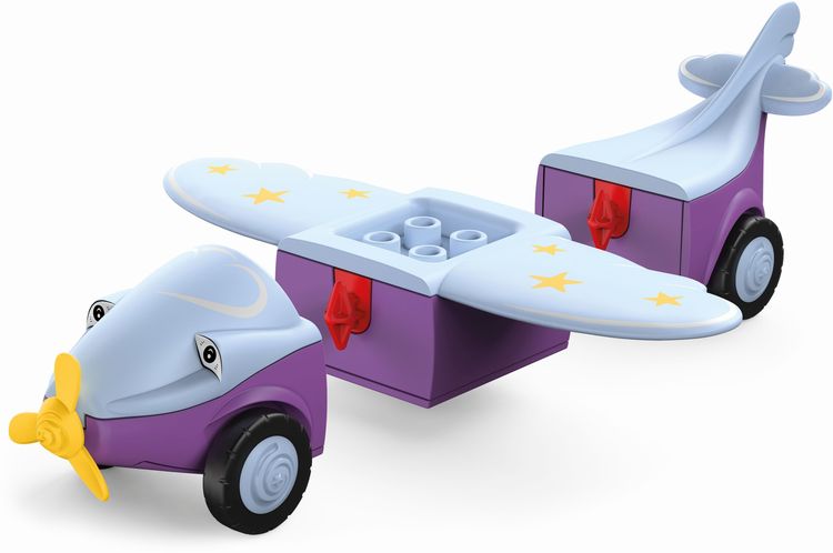 Produktbild: SIKU 0109 - Toddys, Conny Cloudy, Spielzeugauto mit R&uuml;ckziehmotor und Spielfigur, lila/hellblau