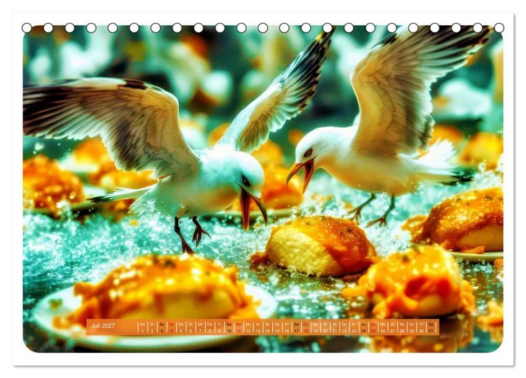 Produktbild: Gierige M&ouml;wen (Tischkalender 2027 DIN A5 quer), CALVENDO Monatskalender