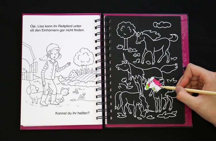 Produktbild: Kreativ-Kratzelbuch: Einh&ouml;rner