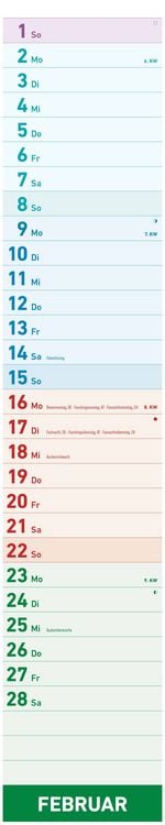 Produktbild: Megaplaner XXL 2026 - Streifen-Kalender 18x86 cm - mit Ferienterminen - viel Platz für Notizen - Wandplaner - Küchenkalender - Alpha Edition