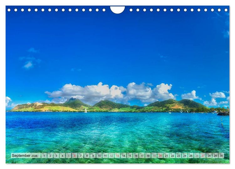 Produktbild: Mauritius - Pearl of the Indian Ocean (Wall Calendar 2026 DIN A4 landscape), CALVENDO 12 Month Wall Calendar