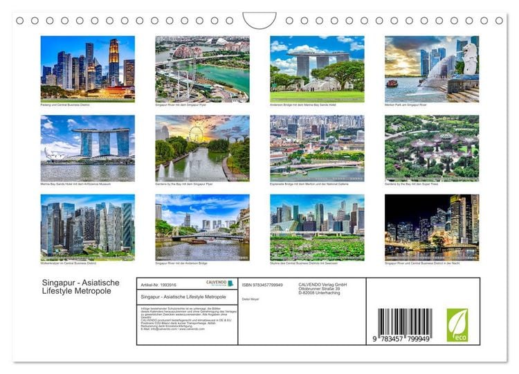 Produktbild: Singapur - Asiatische Lifestyle Metropole (Wandkalender 2026 DIN A4 quer), CALVENDO Monatskalender