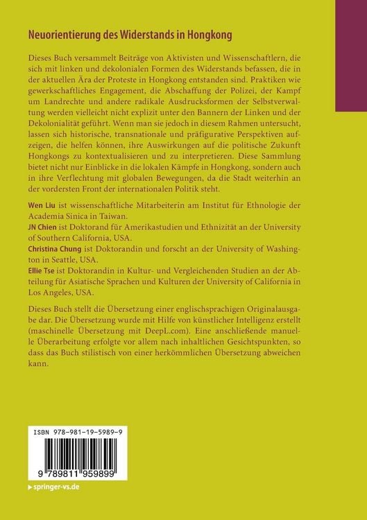 Produktbild: Neuorientierung des Widerstands in Hongkong
