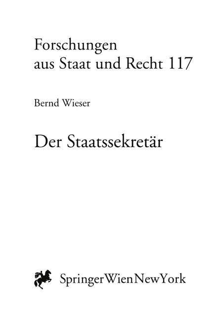 Produktbild: Der Staatssekret&auml;r
