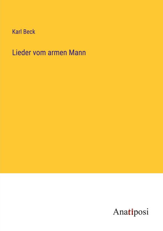Produktbild: Lieder vom armen Mann