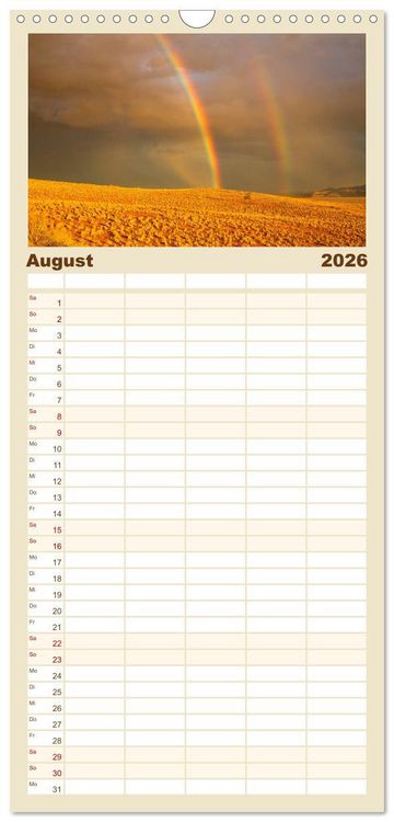 Produktbild: Familienplaner 2026 - Lichterf&uuml;lltes Namibia mit 5 Spalten (Wandkalender, 21 x 45 cm) CALVENDO