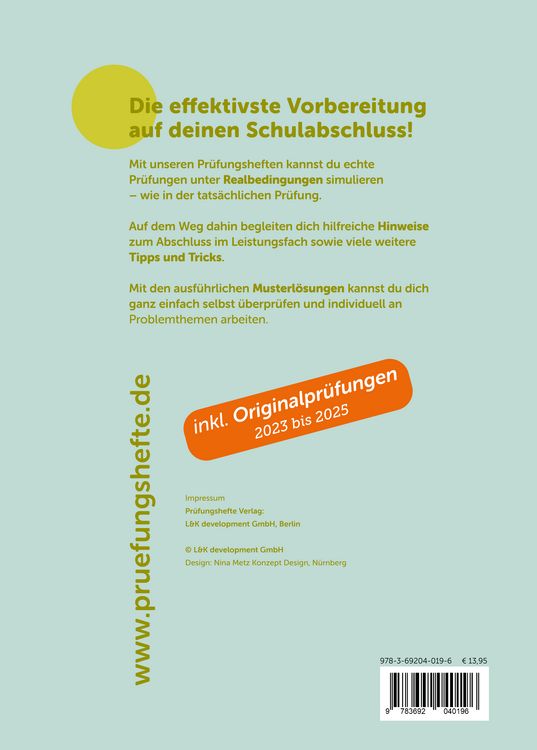 Produktbild: Pr&uuml;fungsheft - 2026 Englisch Abitur Leistungsfach &ndash; Baden-W&uuml;rttemberg &ndash; Original-Pr&uuml;fungen und L&ouml;sungen
