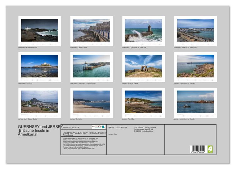 Produktbild: GUERNSEY und JERSEY - Britische Inseln im &Auml;rmelkanal (Wandkalender 2026 DIN A2 quer), CALVENDO Monatskalender