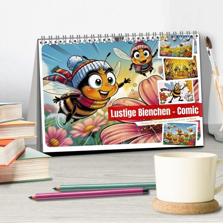 Produktbild: Lustige Bienchen - Comic (Tischkalender 2027 DIN A5 quer), CALVENDO Monatskalender