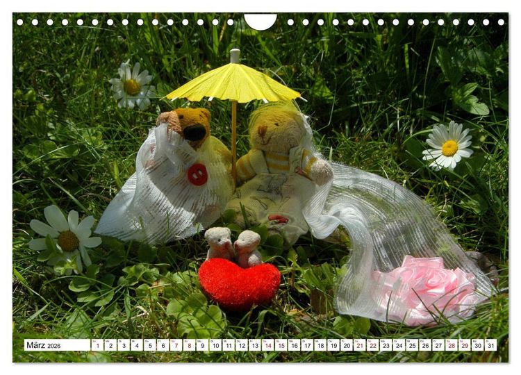 Produktbild: Die Hochzeitsb&auml;rchen (Wandkalender 2026 DIN A4 quer), CALVENDO Monatskalender