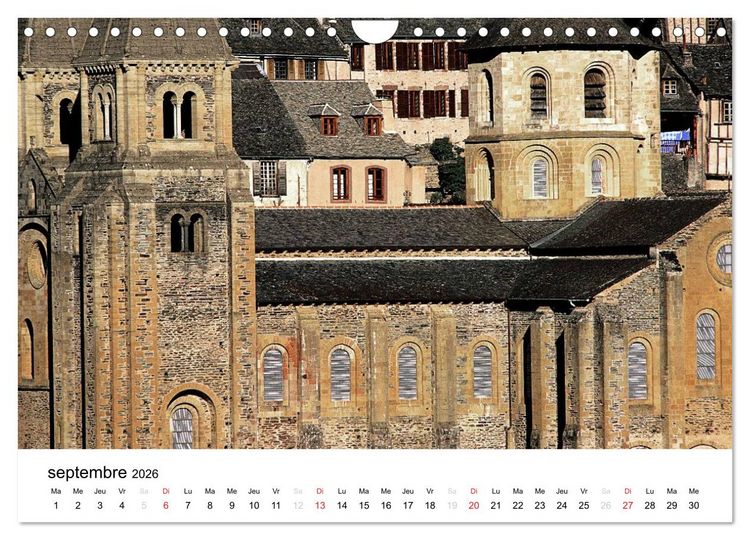 Produktbild: Abbatiale de Conques (Calendrier mural 2026 DIN A4 vertical), CALVENDO calendrier mensuel