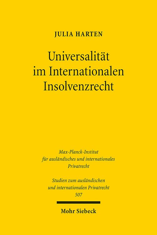 Produktbild: Harten, J: Universalit&auml;t im Internationalen Insolvenzrecht