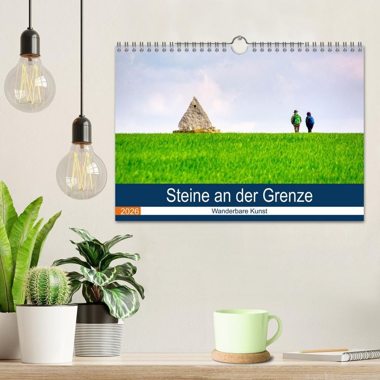 Produktbild: Steine an der Grenze - Wanderbare Kunst (Wandkalender 2026 DIN A4 quer), CALVENDO Monatskalender