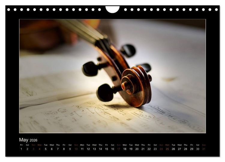 Produktbild: A violin only (Wall Calendar 2026 DIN A4 landscape), CALVENDO 12 Month Wall Calendar
