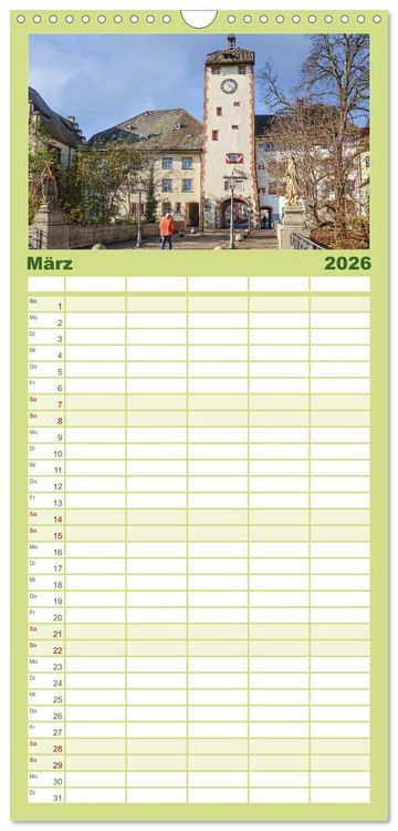 Produktbild: Familienplaner 2026 - Waldshut - liebenswertes St&auml;dtle am Hochrhein mit 5 Spalten (Wandkalender, 21 x 45 cm) CALVENDO