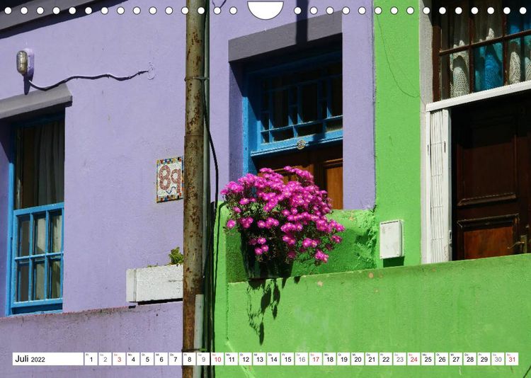 Produktbild: Bo-Kaap - Kapstadt buntestes Stadtviertel (Wandkalender 2022 DIN A4 quer)