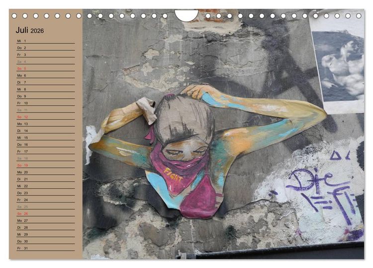 Produktbild: Street-Art Berlin (Wandkalender 2026 DIN A4 quer), CALVENDO Monatskalender