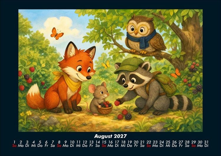 Produktbild: Waldtiere - Abenteuer im Jahreswald 2027 Fotokalender DIN A4