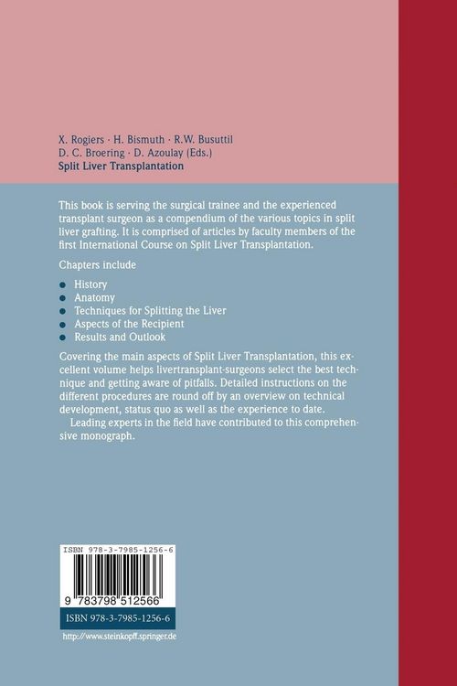 Produktbild: Split liver transplantation