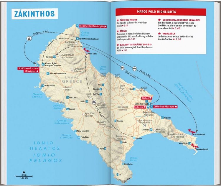 Produktbild: MARCO POLO Reisef&uuml;hrer Z&aacute;kinthos, Ith&aacute;ki, Kefalloni&aacute;, L&eacute;fkas