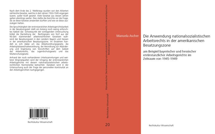 Produktbild: Die Anwendung nationalsozialistischen Arbeitsrechts in der amerikanischen Besatzungszone