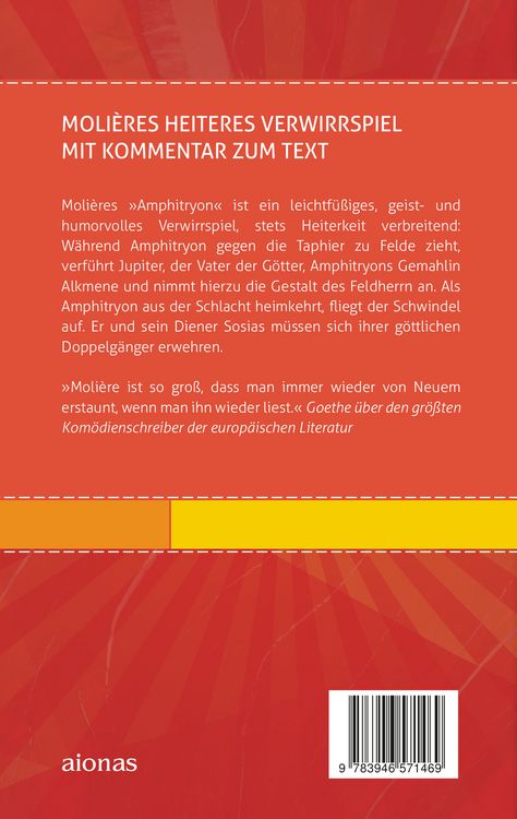 Produktbild: Amphitryon: Moli&egrave;re. Text und Kommentar