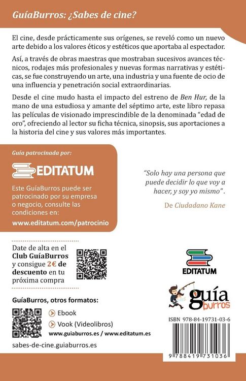 Produktbild: Gu&iacute;aBurros: &iquest;Sabes de cine?