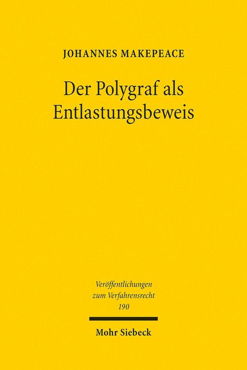 Produktbild: Der Polygraf als Entlastungsbeweis