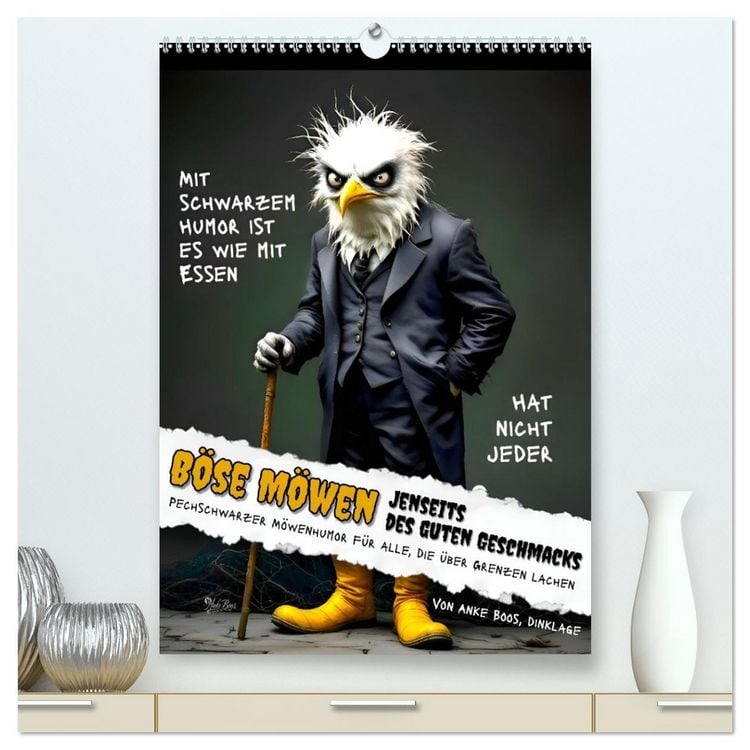 Produktbild: B&ouml;se M&ouml;wen - Jenseits des guten Geschmacks (hochwertiger Premium Wandkalender 2027 DIN A2 hoch), Kunstdruck in Hochglanz