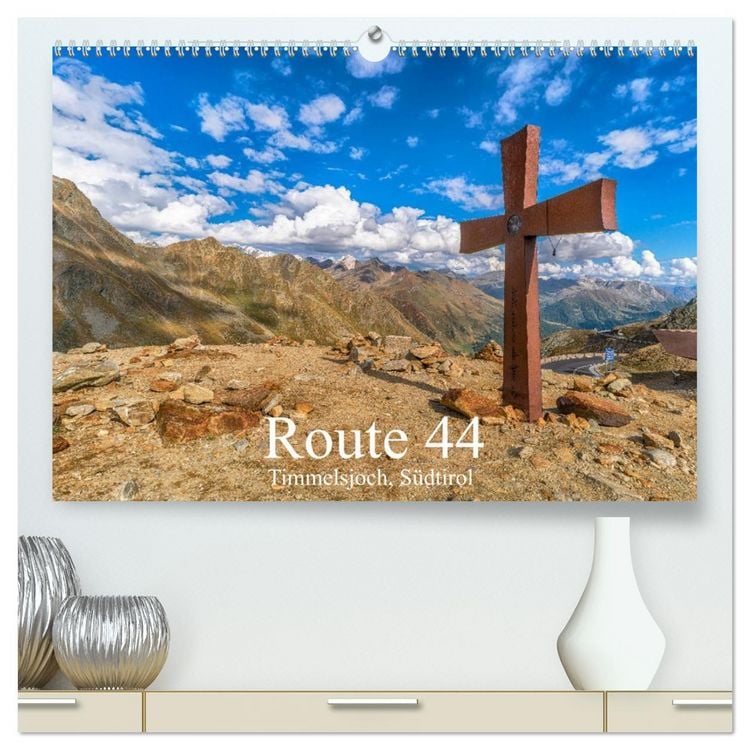 Produktbild: Route 44. Timmelsjoch, S&uuml;dtirol (hochwertiger Premium Wandkalender 2026 DIN A2 quer), Kunstdruck in Hochglanz