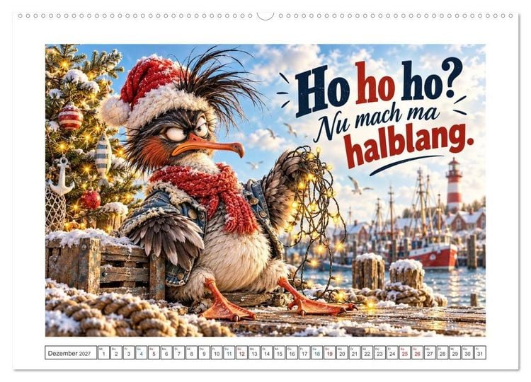 Produktbild: K&uuml;stenk&ouml;ppe (hochwertiger Premium Wandkalender 2027 DIN A2 quer), Kunstdruck in Hochglanz