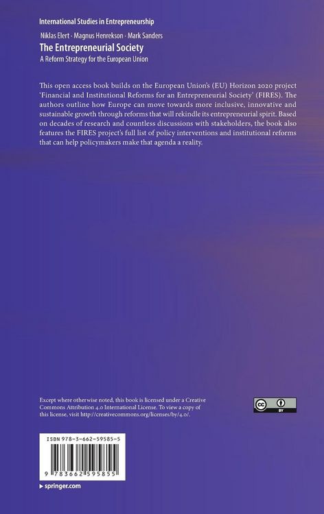 Produktbild: The Entrepreneurial Society
