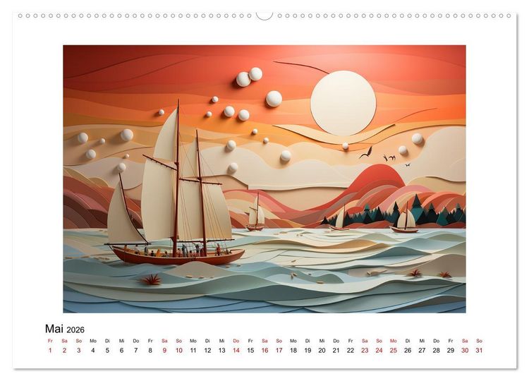 Produktbild: Paper Art (Wandkalender 2026 DIN A2 quer), CALVENDO Monatskalender