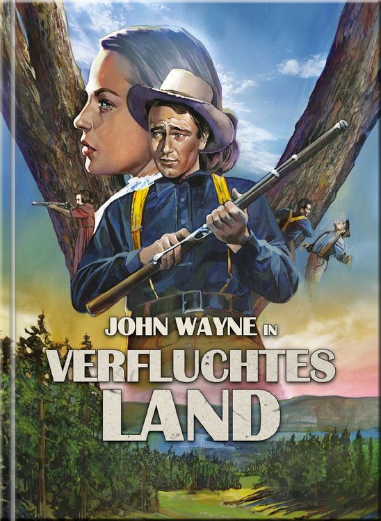 Produktbild: Verfluchtes Land - Kinofassung (Limited Mediabook Cover A mit Blu-ray+DVD+Booklet, neues Master, auf 500 St&uuml;ck limitiert)