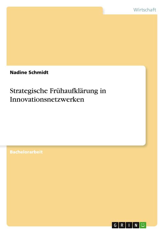 Produktbild: Strategische Fr&uuml;haufkl&auml;rung in Innovationsnetzwerken