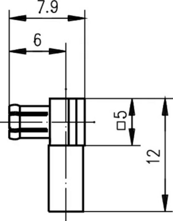 Produktbild: Teleg&auml;rtner 100024982 100024982 MCX-Kabelwinkelstecker Stecker 50Ω 1St.