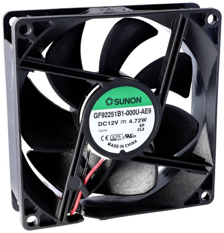 Produktbild: Sunon GE92252B3-000U-AE9 Axiall&uuml;fter 24 V/DC 110.4 m&sup3;/h (L x B x H) 25 x 92 x 92mm