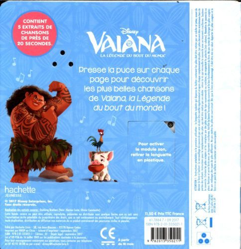 Produktbild: Vaiana : la l&eacute;gende du bout du monde: mes premi&egrave;res chansons