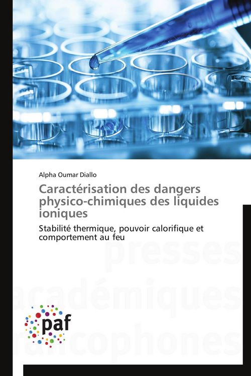 Produktbild: Caract&eacute;risation des dangers physico-chimiques des liquides ioniques