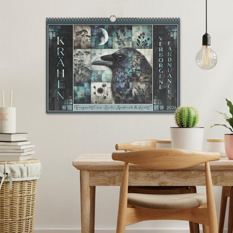 Produktbild: Kr&auml;hen. Verborgene Farbnuancen. Kunst. (Wandkalender 2026 DIN A3 quer), CALVENDO Monatskalender