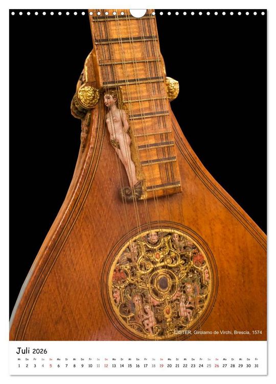 Produktbild: Historische Musikinstrumente (Wandkalender 2026 DIN A3 hoch), CALVENDO Monatskalender