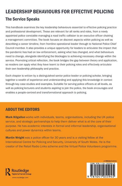 Produktbild: Leadership Behaviours for Effective Policing