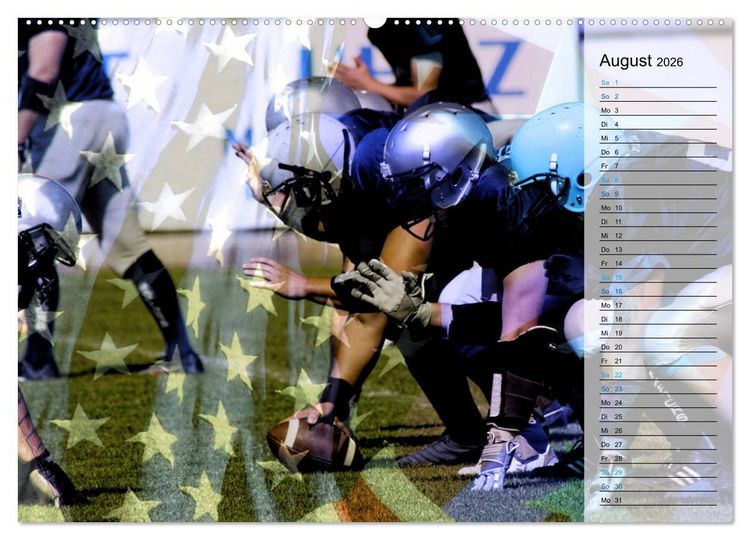 Produktbild: HEROES - American Football (hochwertiger Premium Wandkalender 2026 DIN A2 quer), Kunstdruck in Hochglanz
