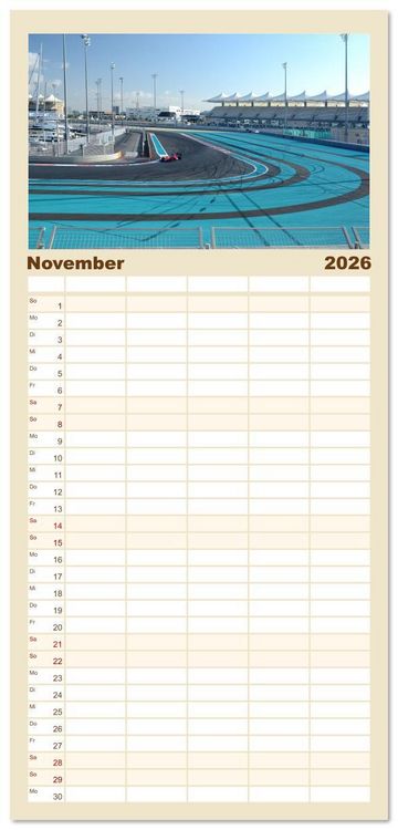 Produktbild: Familienplaner 2026 - Abu Dhabi, eine Stadt der Zukunft. mit 5 Spalten (Wandkalender, 21 x 45 cm) CALVENDO