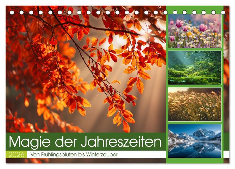 Produktbild: Magie der Jahreszeiten (Tischkalender 2026 DIN A5 quer), CALVENDO Monatskalender