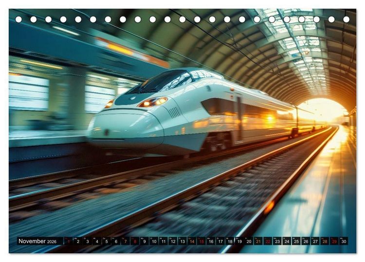 Produktbild: Futuristische Z&uuml;ge (Tischkalender 2026 DIN A5 quer), CALVENDO Monatskalender