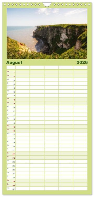 Produktbild: Familienplaner 2026 - Yorkshire - Dales und Coast mit 5 Spalten (Wandkalender, 21 x 45 cm) CALVENDO